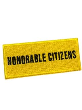Honorable Citizens Yellow Rectangular Patch iron or sew on 4”